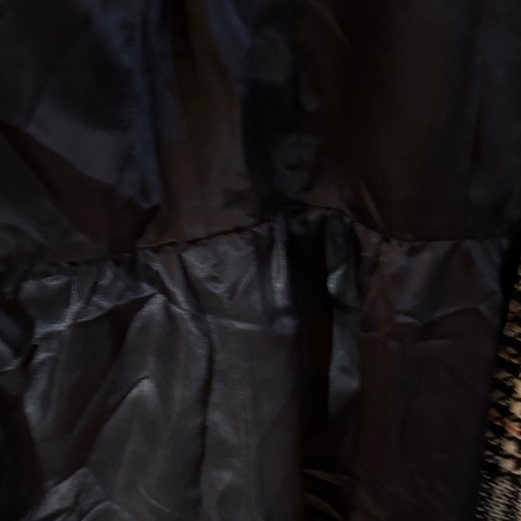 Arden B VTGWomen's Classic Black and White Plaid Pea Coat SzS Faux Leather Trim - Picture 9 of 13